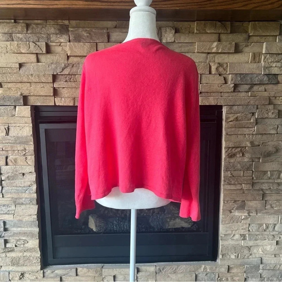 J.Jill Waterfall Pink Linen Blend Cardigan Lightweight Size Medium - Picture 3 of 8